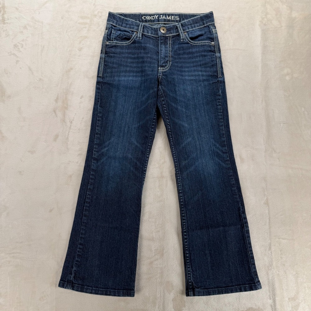 Cody James Bootcut Jeans Kids Size 10 Dark Wash Excellent Western Stretch Denim